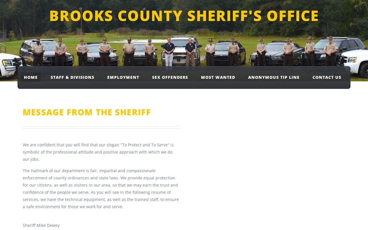 Brooks County released inmates sheriff office source